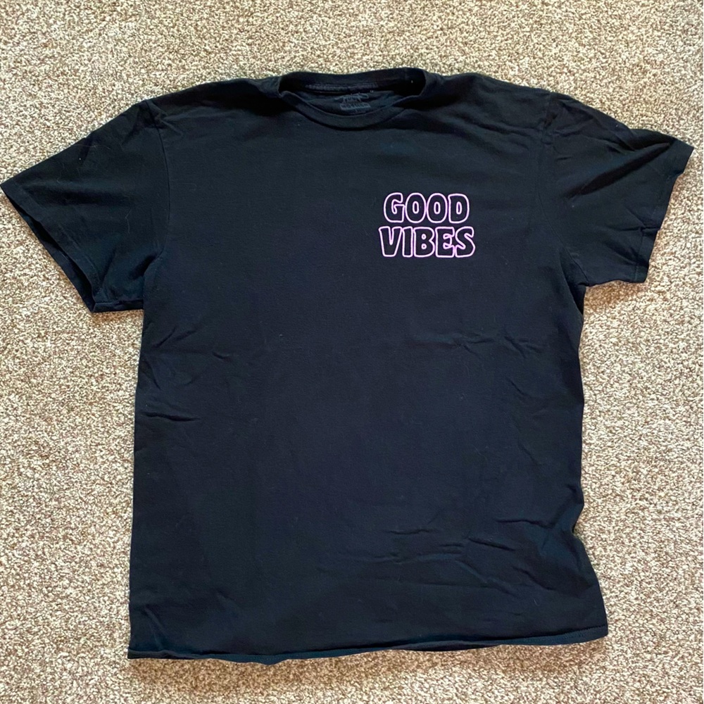 Good Vibes Neon Skeleton Tee Shirt | Size Large